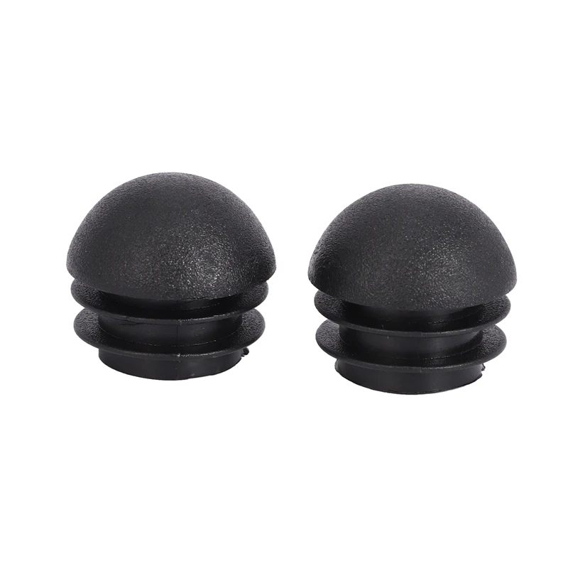 

2 Pcs 25mm Dia Plastic Round Tube Inserts End Blanking Caps Black
