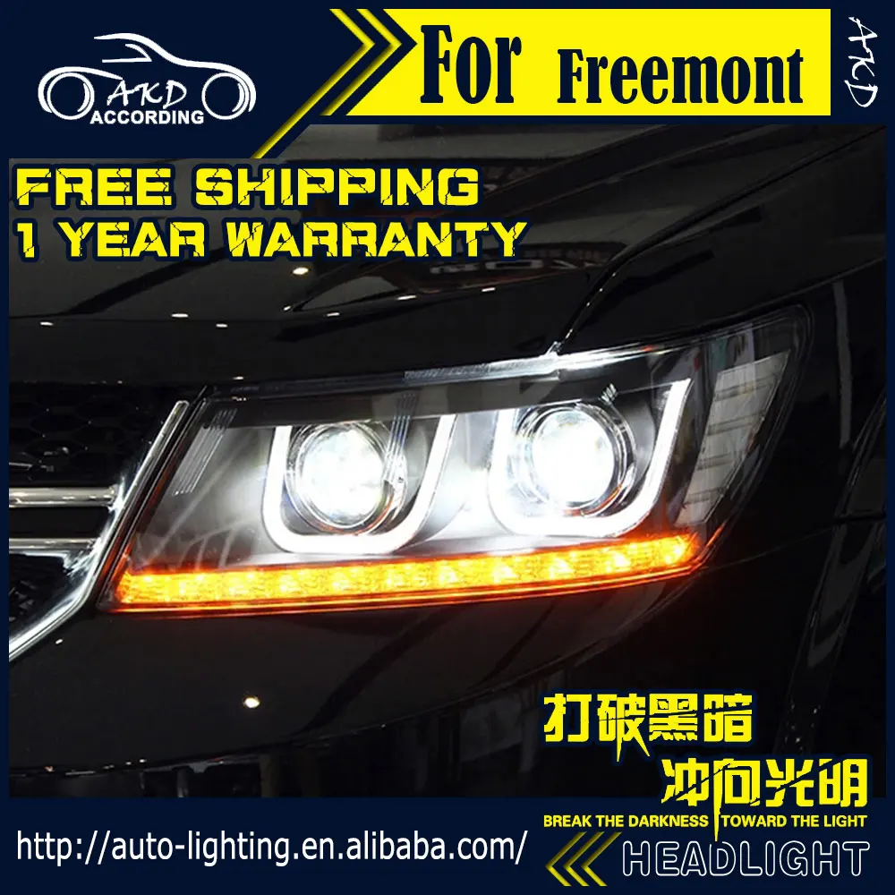 

AKD автостайлинг фара для Dodge Journey JCUV фары Freemont светодиодная фара H7 D2H Hid опция ангельский глаз биксеноновый луч