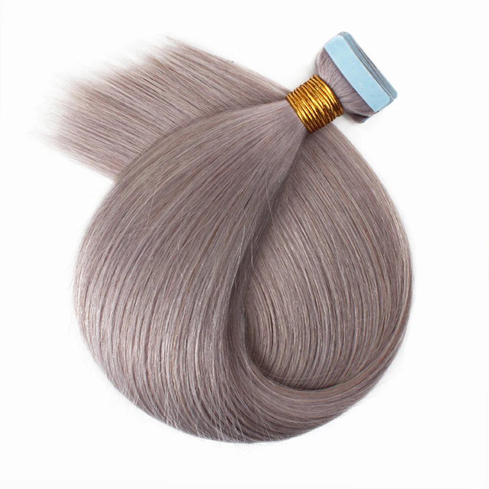 Human hair can be dyed and permed with traceless double-sided adhesive Straight Sliver