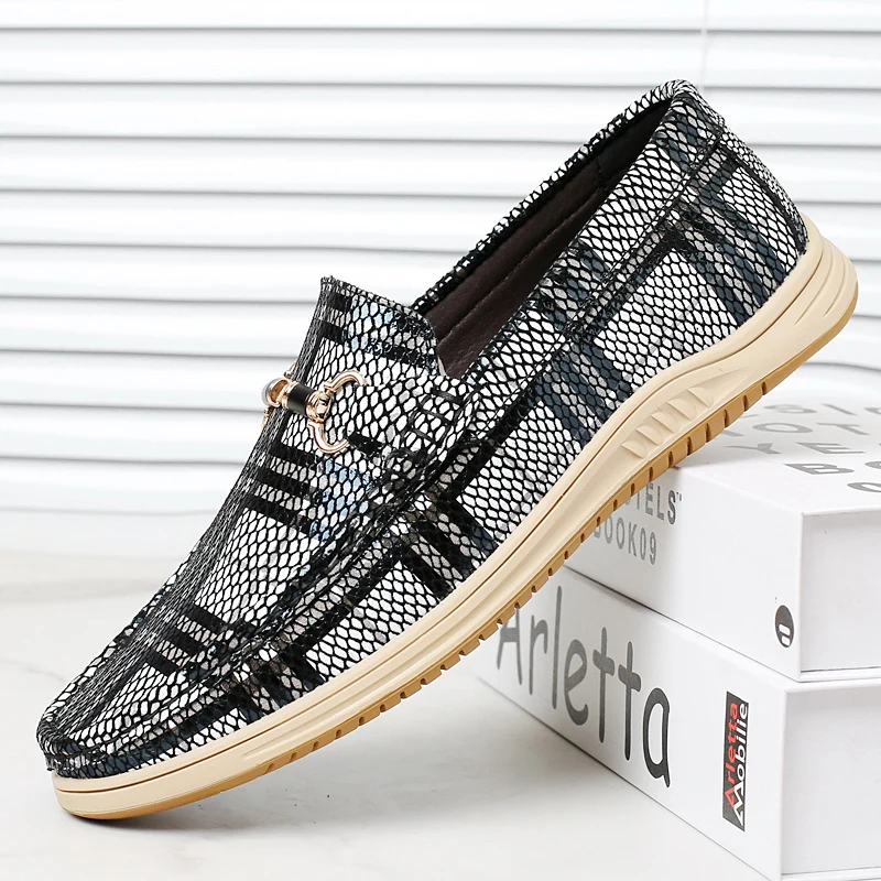 

Summer Spring Genuine Leather Men Casual Shoes Luxury Brand 2021 Mens Loafers Man Moccasins Breathable Slip on Driving Shoes