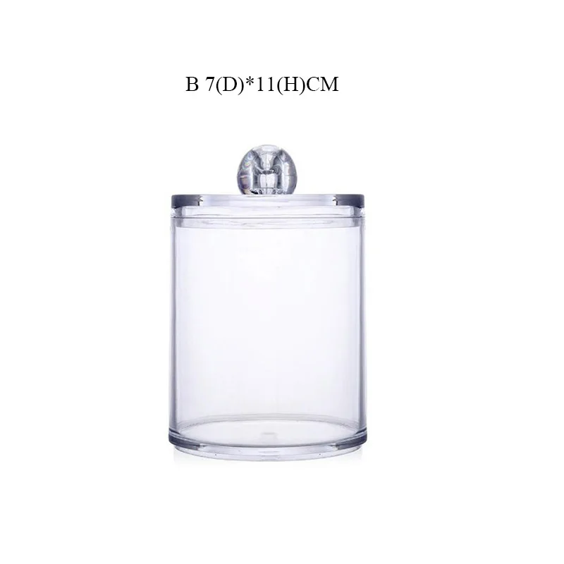 Акриловый Многофункциональный Круглый Q tip Контейнер Косметический макияж