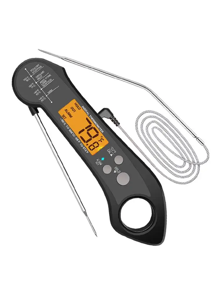 

Dual Probe Digital Thermometer Solid And Durable Accurate Meat Thermometer Probe Suitable For BBQ Grilling Smoker Baking