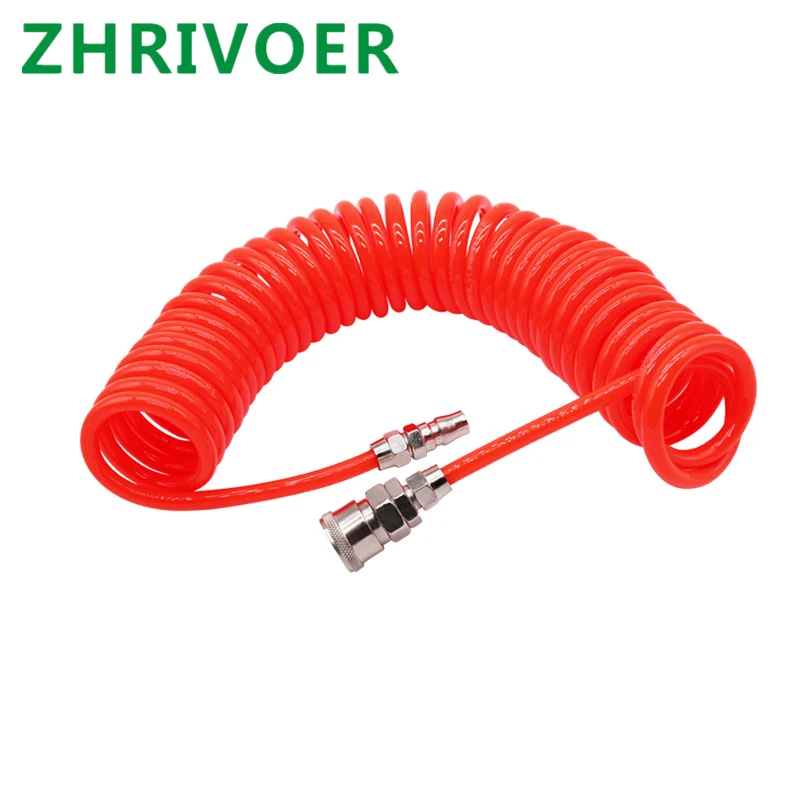 

Flexible PU Recoil Hose Tube for Compressor Air Tool Collocation Fittings Spring Pipe 3M 6M 9M 12M 15M OD 8mm x ID 5mm