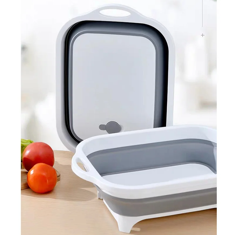 kitchen gadgets folding chopping blocks colander food chopping boards washing basket drain kitchen organizer cutting boards free global shipping