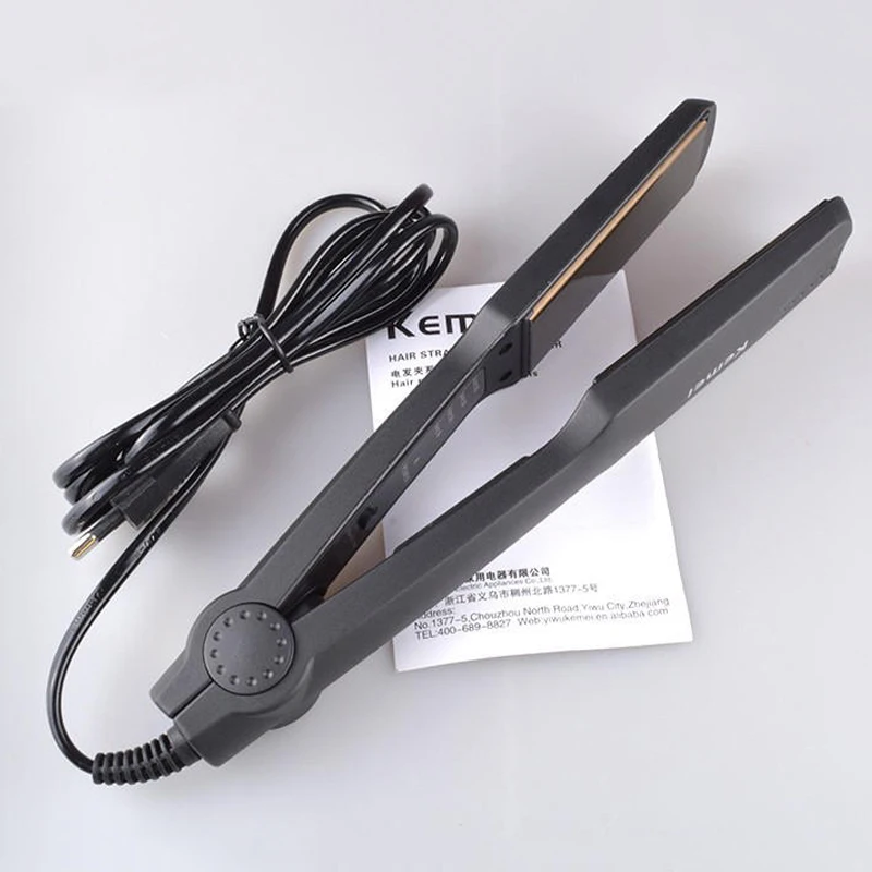 Russian warehouse Kemei Hair Straightener Ceramic Electric professional hair flat iron Fast Heating Plate Straightening irons | Красота и