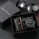 Мужские классические черные часы зеркальный Творческий кварцевый Циферблат мягкий кожаный ремешок с пряжкой эластичный браслет Подарок на годовщину