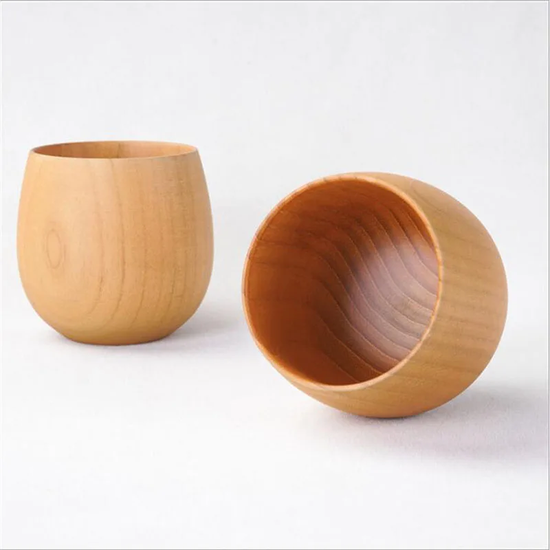 Деревянная цветная натуральная простая чашка для воды деревянная чайная