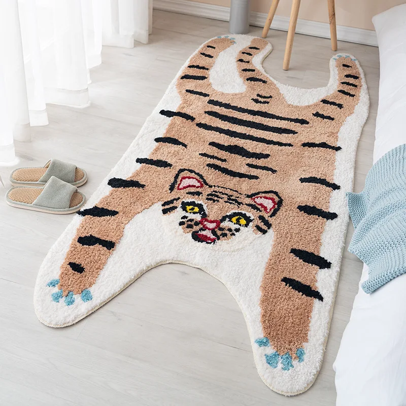 tiger carpet cartoon creative carpet stairwell decoration mat fun cute living room rug ins wind cushion my melody bedroom decor free global shipping