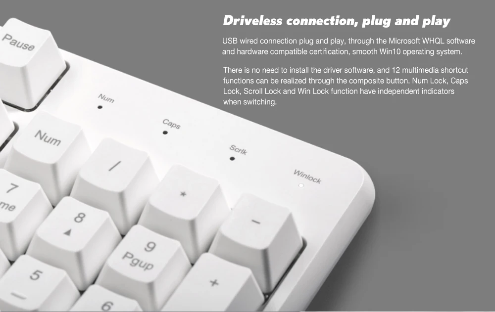 Xiaomi Yuemi MK03C TTC гибридный Вал 104 клавиш механическая клавиатура USB Проводная 12 мультимедийных кнопок клавиатура для ПК Mac OS