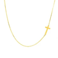 simple gold color cross necklace bracelet womens bohemian stainless steel short chain necklace bracelet summer jewelry set