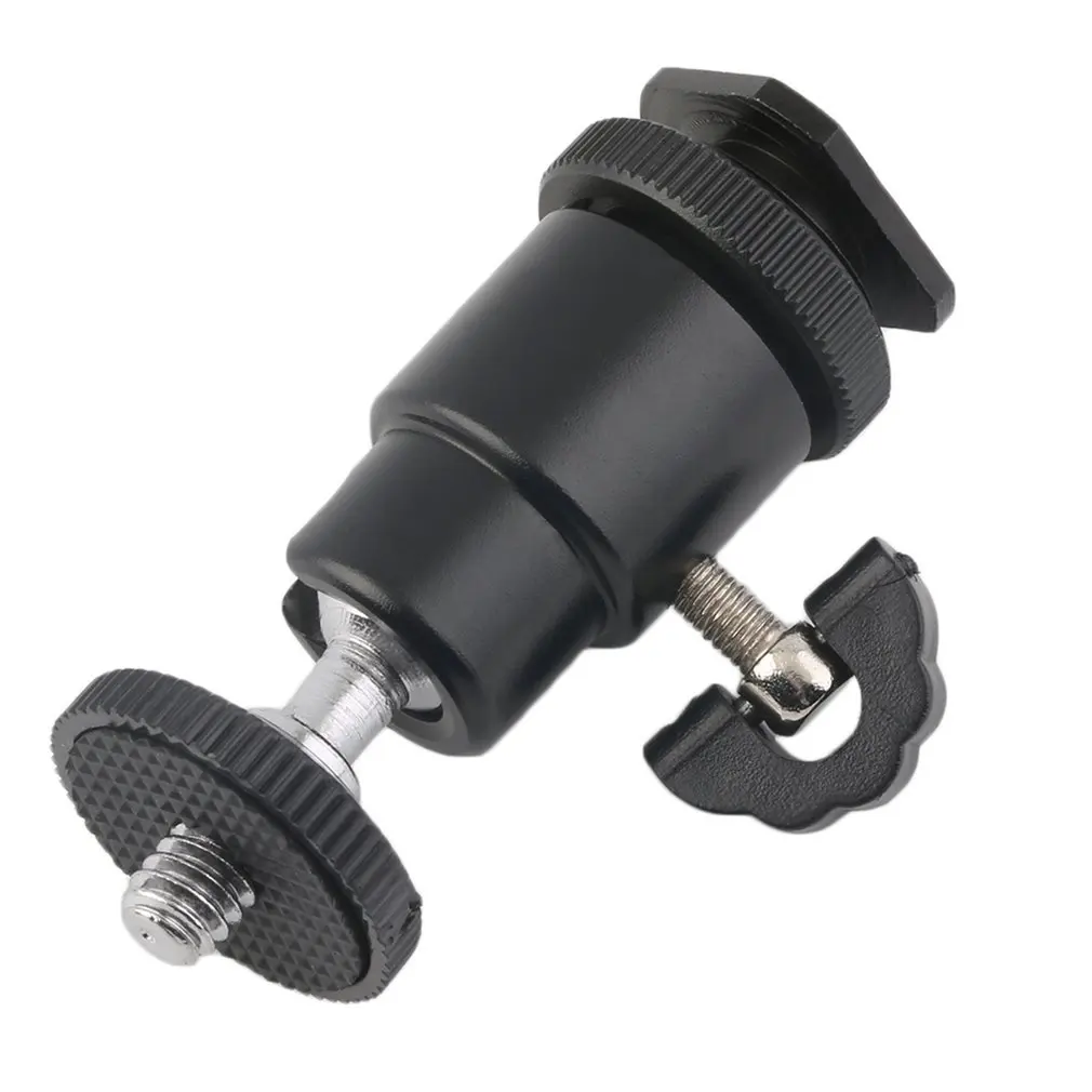 

Mini Ball Head Hot Shoe 1/4\" Flash Bracket Mount Screw for Camera Tripod Aluminum ACEHE