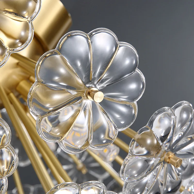 

Copper crystal ceiling lamp luxury golden living room decoration lamp romantic wedding LED modern bedroom lamp child lamp
