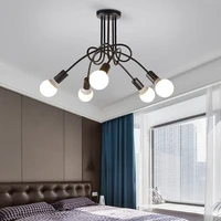 postmodern personality creative lighting study lamps nordic wrought iron special shaped simple living room bedroom chandelier