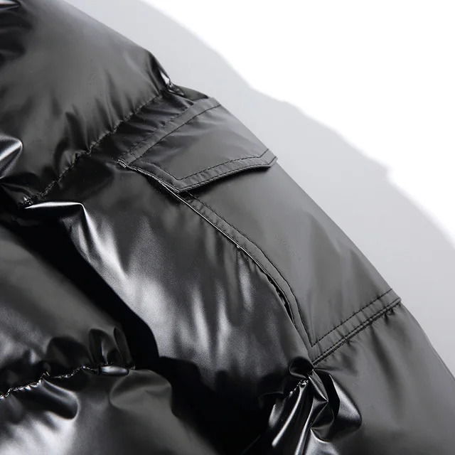 Женская зимняя куртка с капюшоном блестящая парка подкладкой свободного покроя