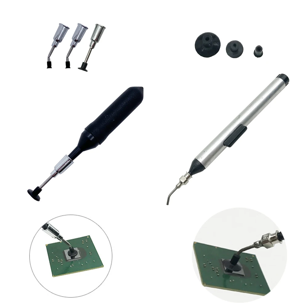 

IC SMD Vacuum Sucking Suction Pen Remover Sucker Pump IC SMD Tweezer Pick Up Hand Tool Solder Desoldering +3 Suction Headers