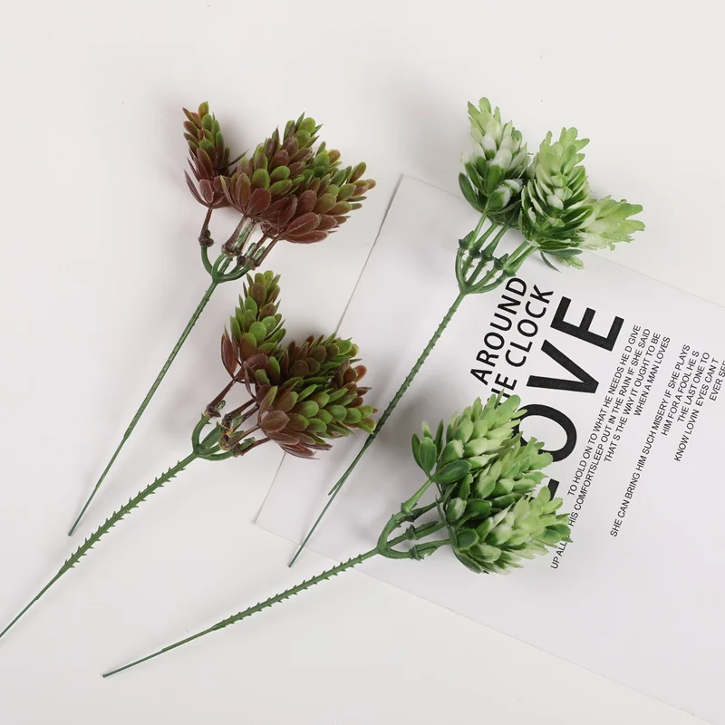 

1 Pieces 6 Heads Artificial Pineapple Wedding Decoration Home Decoration Accessories Succulent Flower Bud Candy Box Wreath Gifts