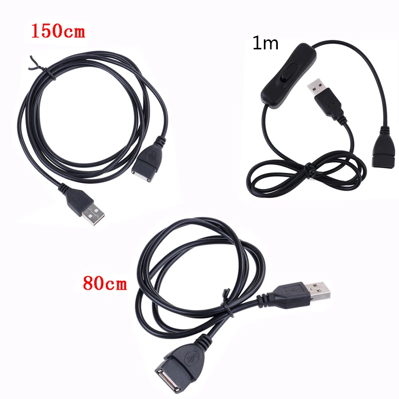 

Кабель USB, 1 м, с выключателем, для электронного преобразования данных, со светодиодной лампой, черного цвета