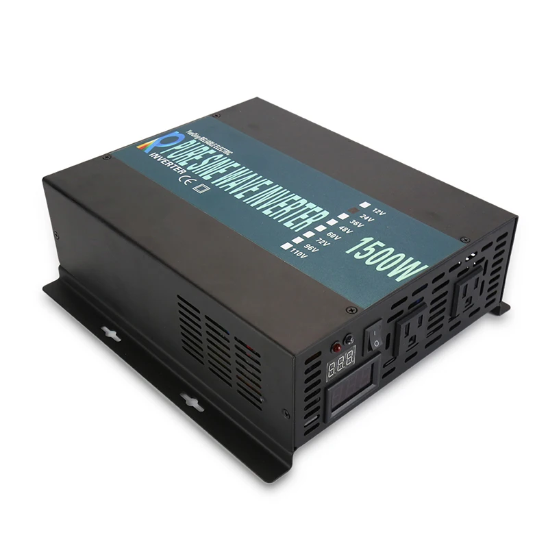 

Pure Sine Wave Solar Inverter 1500W 12V/24V/48V/110V DC to 120V/230V/240V AC Off Grid System SolarPower Inverter Converter