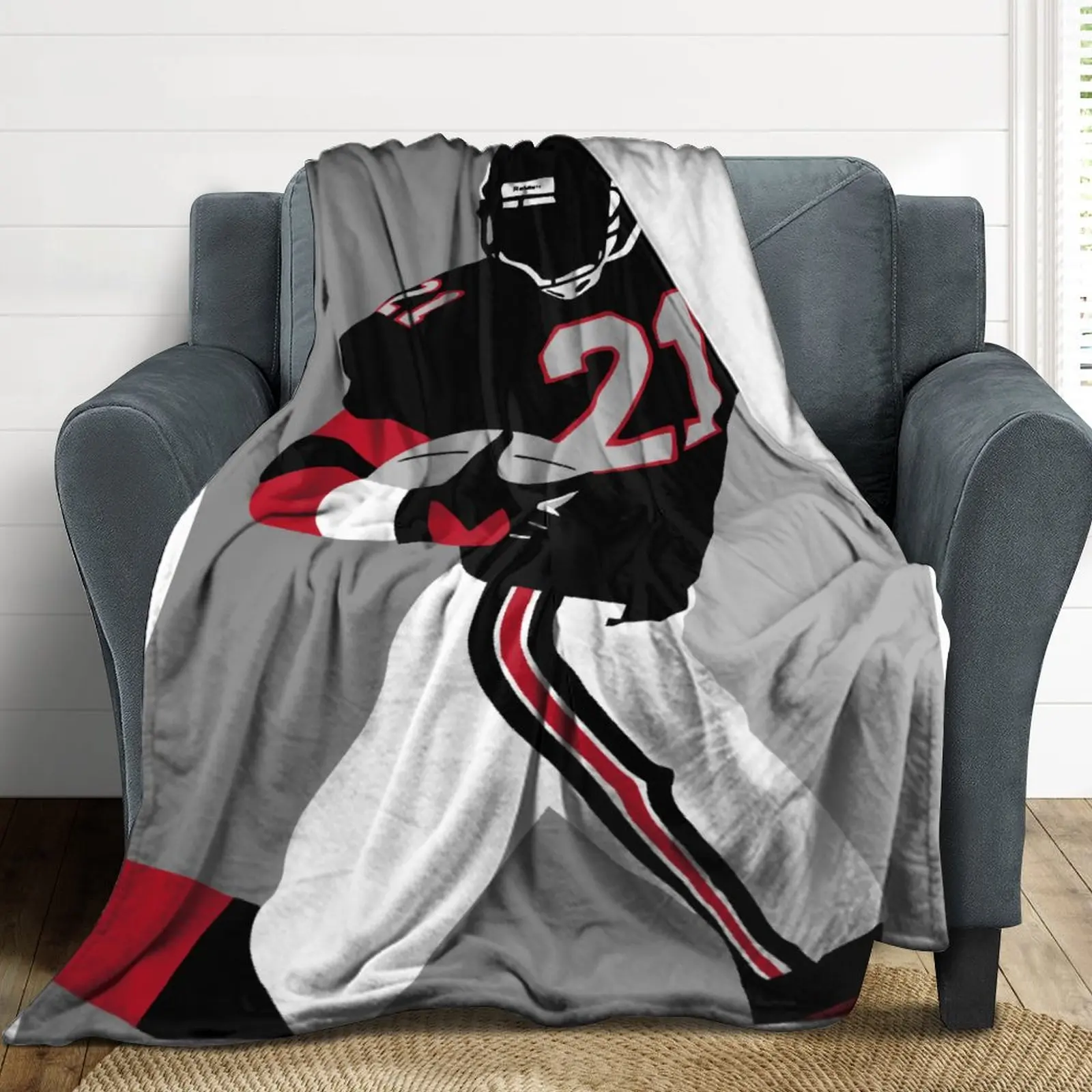 

Blanket 21 Deion Sanders (3) Ultra Soft Micro Fleece Cozy Lightweight Microfiber Flannel All Season Living Room Bedroom Vertical