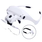 Светодиодный потолочный светильник держатель увеличительное стекло Оптическое стекло Ремонт чтения увеличительное стекло Ювелирная повязка очки увеличительное стекло