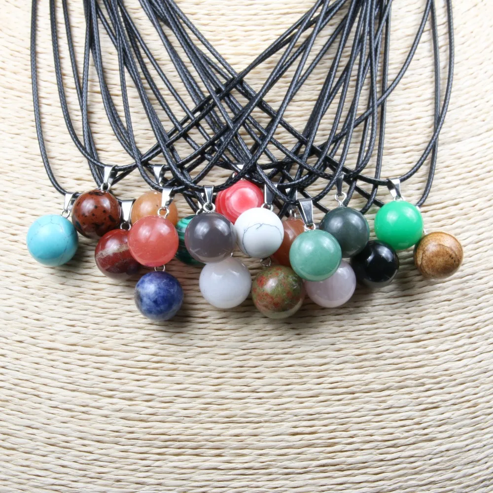 Лидер продаж оптовая продажа ожерелье чокер из натурального камня круглой формы