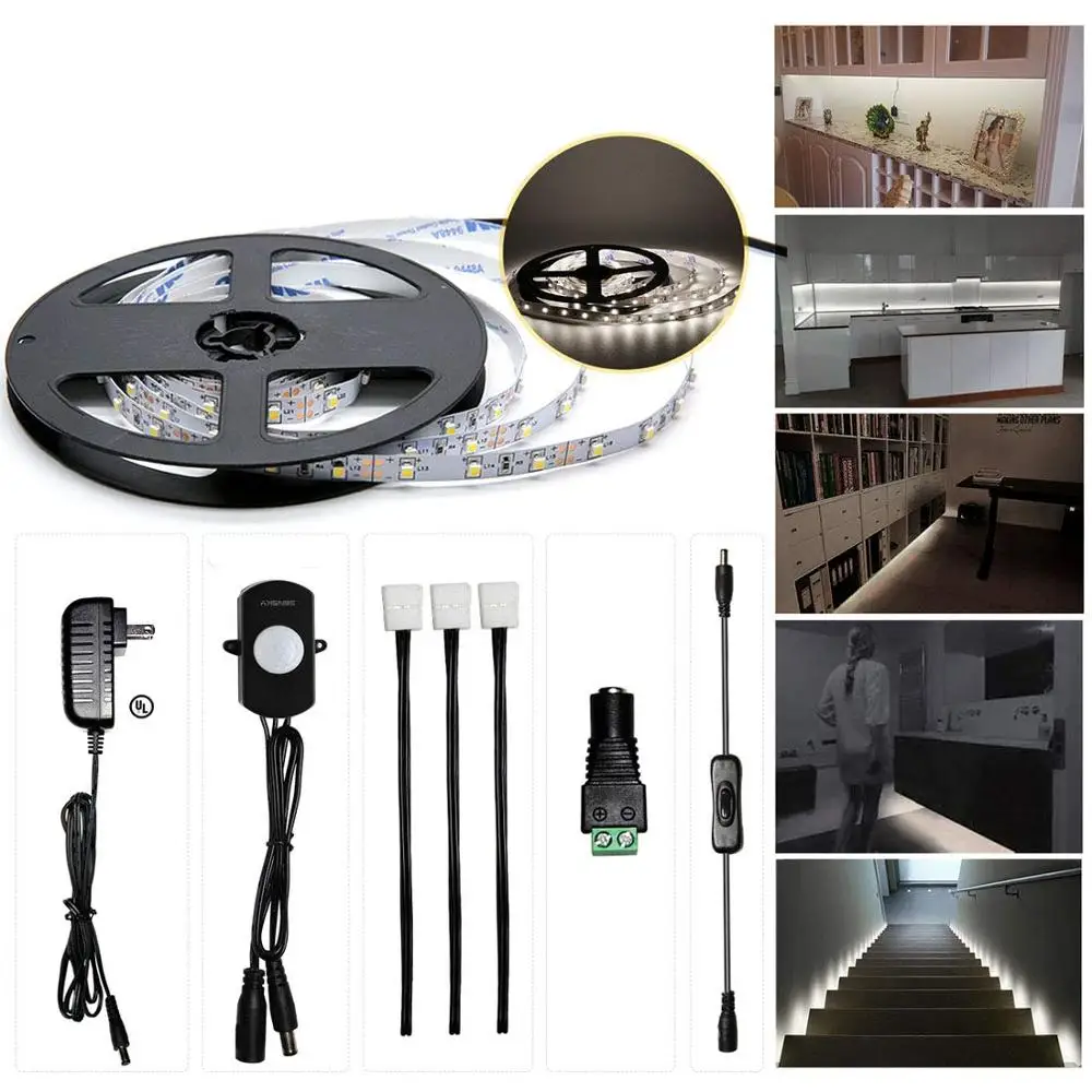 Фонарь выдвижной со светодиодной подсветкой и датчиком движения адаптер питания