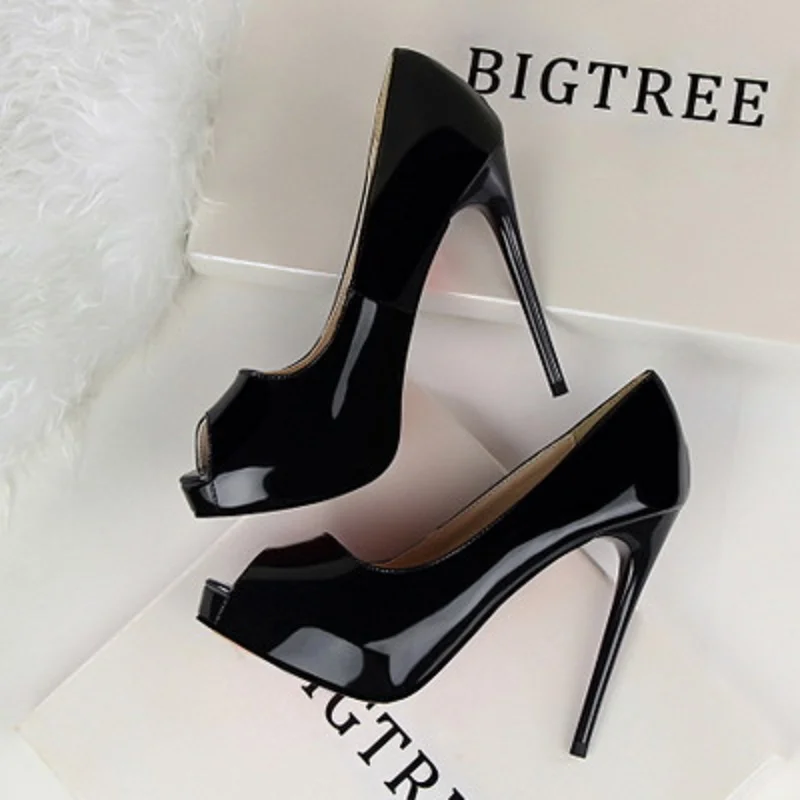 Новые Модные Простые водонепроницаемые туфли на очень высоком каблуке из