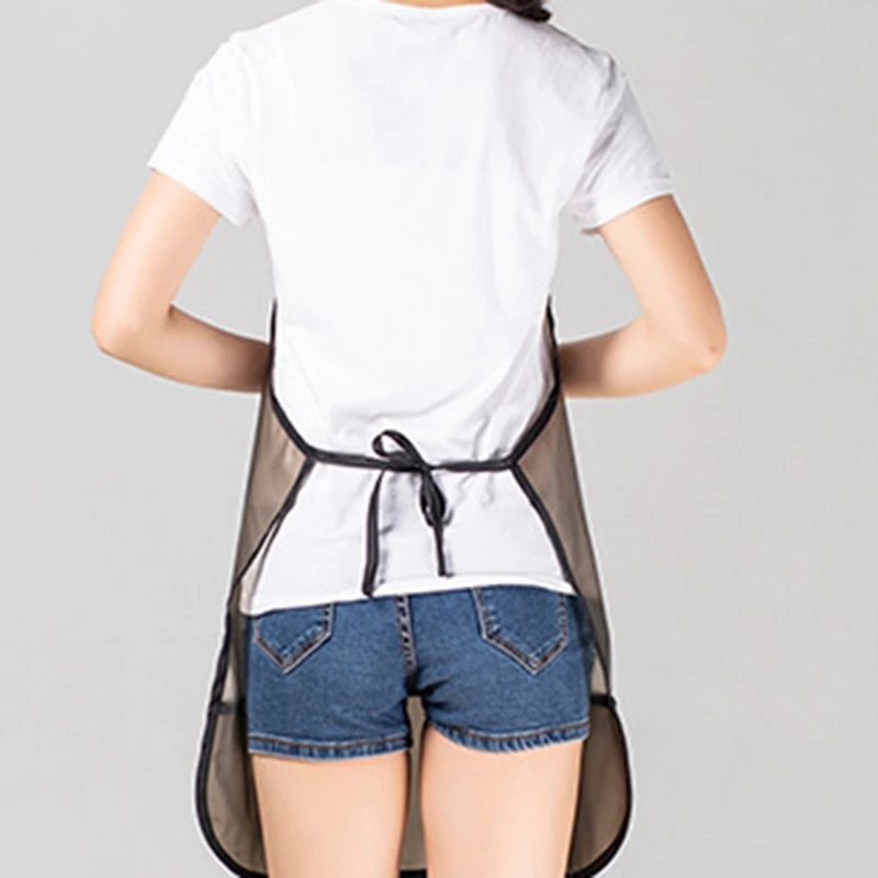 

Salon PVC Waterproof Hairdresser Apron Hair Dye Perm Color Tint Barber Cape Gown Wraps Hair Cutting Clothes Styling Tools