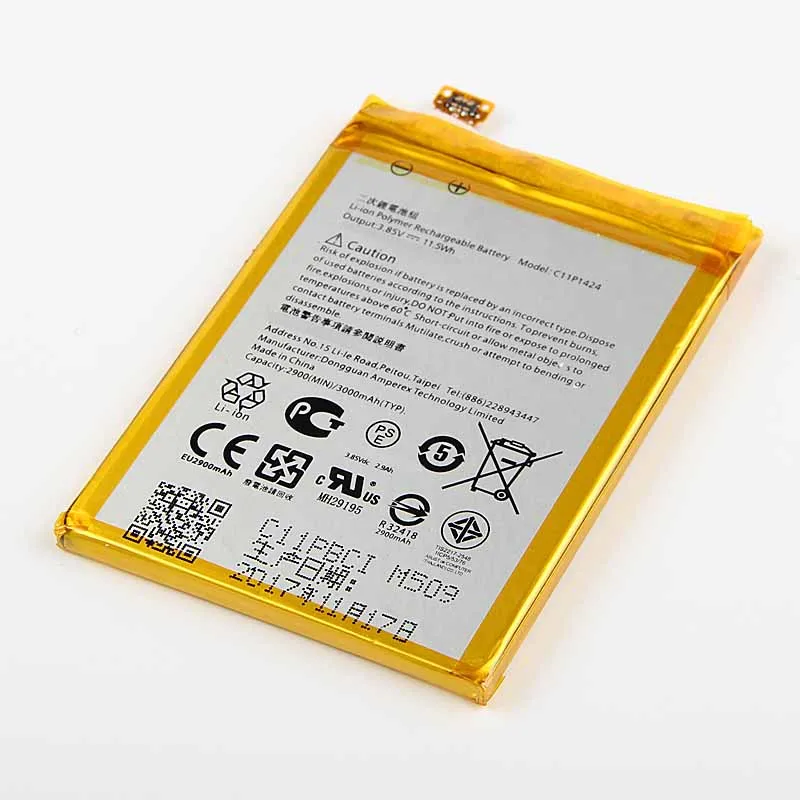 100% оригинальный 3000mAh C11P1424 для Asus ZenFone 2 ZE551ML ZE550ML Z00AD Z00ADB Z00A Z008D Высококачественный
