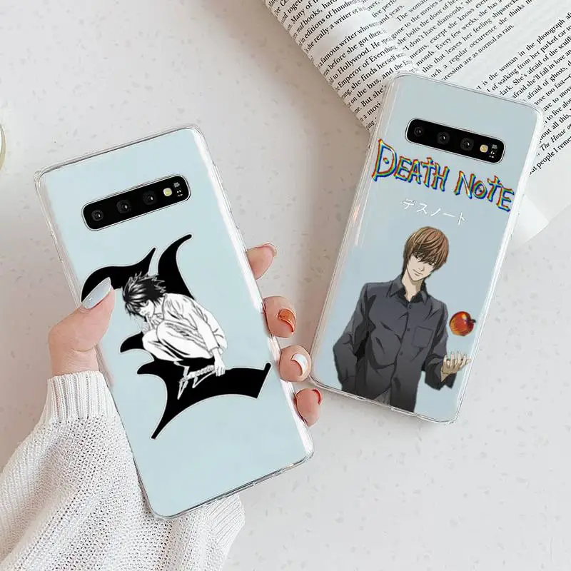 

Death Note Ryuk kira anime Phone Case Transparent For Samsung A51 A50 A71 A70 A81 M60S Note S21 S 20 10 9 8 11 E Plus Ultra