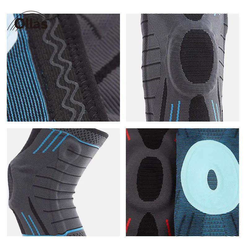 

Sports Knee pads Knee Brace For Knee Pain professional protector anti slip compression with spring silicone knee support