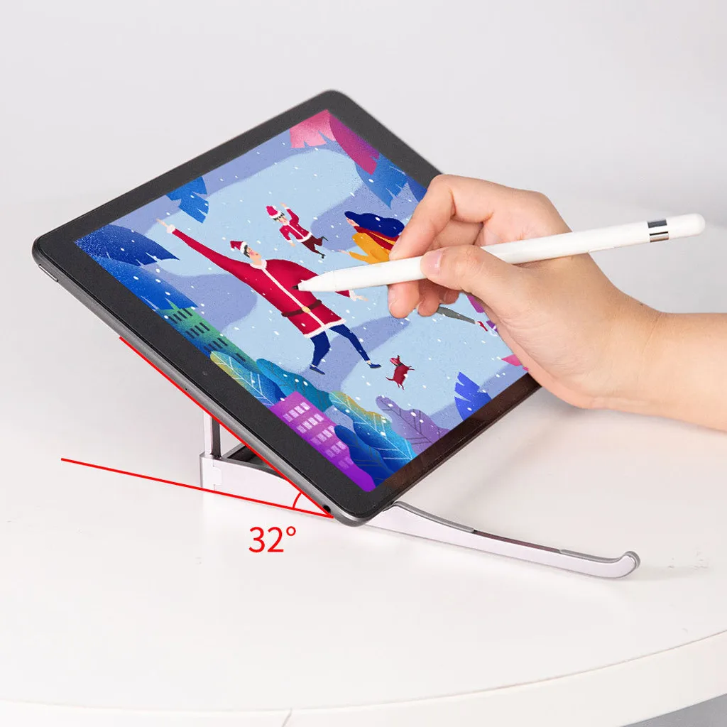 Creative Design Glasses Laptop Stand Foldable Adjustable Holder Gray For Macbook Non-slip Cooling Bracket Z0713 | Компьютеры и офис