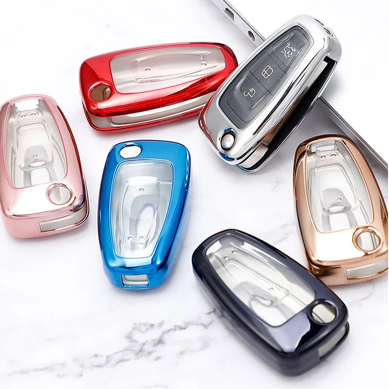 Чехол для автомобильного ключа новый TPU Ford Ranger C Max S Focus Galaxy Mondeo Transit Tourneo заказной