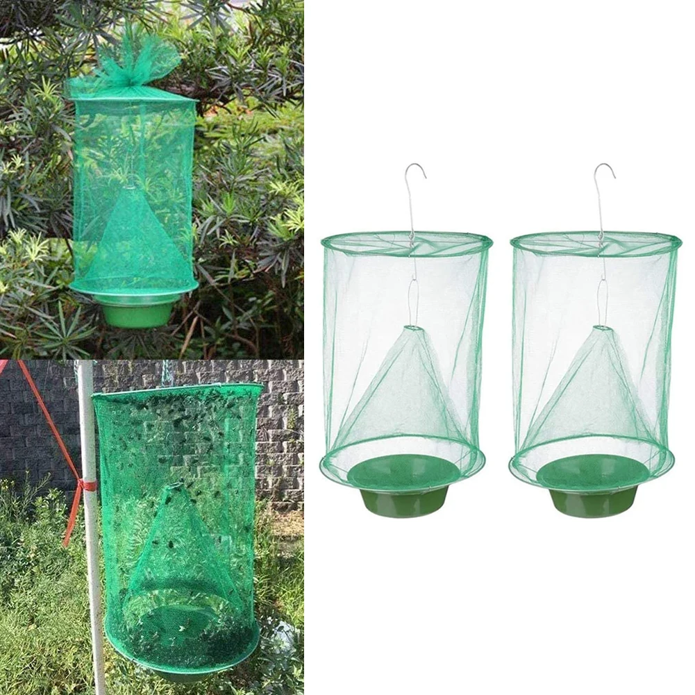 

2PCS Reusable Hanging Flycatcher Folding Fly Trap Net Summer Mosquito Top Catcher Fly Wasp Insect Bug Killer Catcher