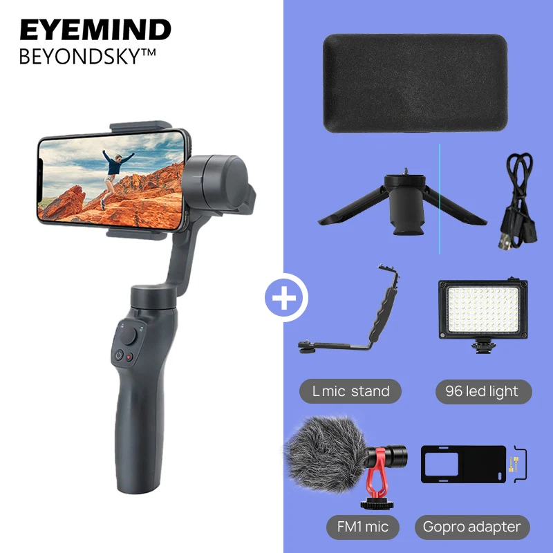 Цвет: желтый Beyondsky Eyemind 2 3-осевой Ручной Стабилизатор для iphone huawei p30 Android телефон Gopro Hero 6 7 VS DJI Osmo Mobile 2 - Цвет: Цвет: желтый