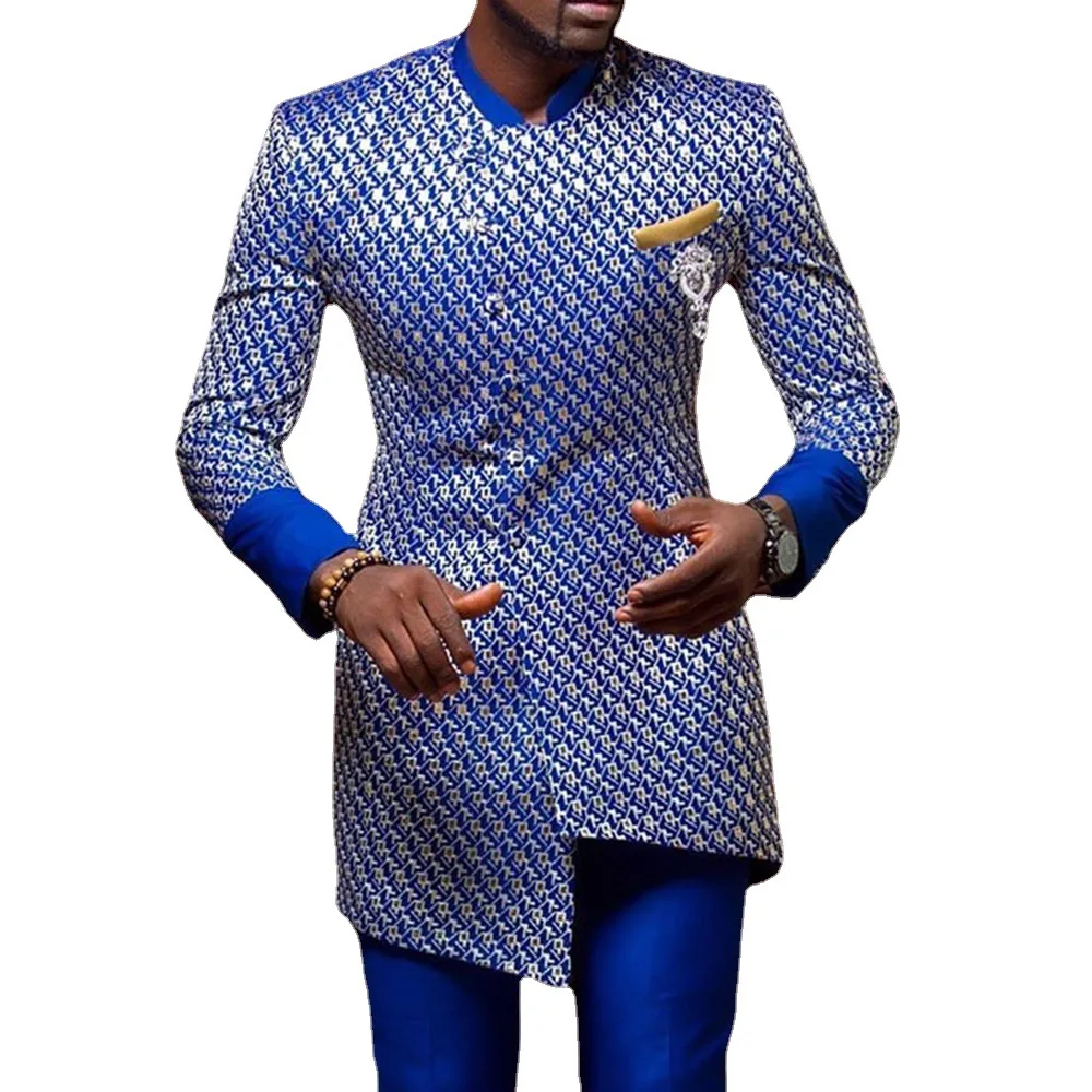 2021 Summer Fashion Style African Men Polyester Long Sleeve Plus Size Shirts M-3XL African Clothes