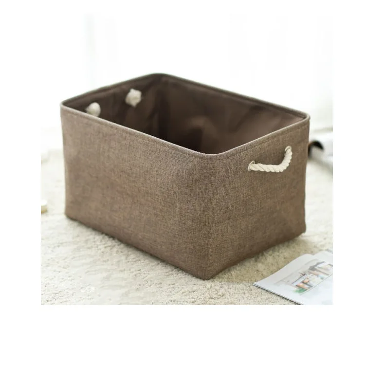 

Japanese-Style Cotton and Linen Clothes Quilt Storage Box Finishing Box Folding Fabric Storage Box Storage Box Storage Bag Baske