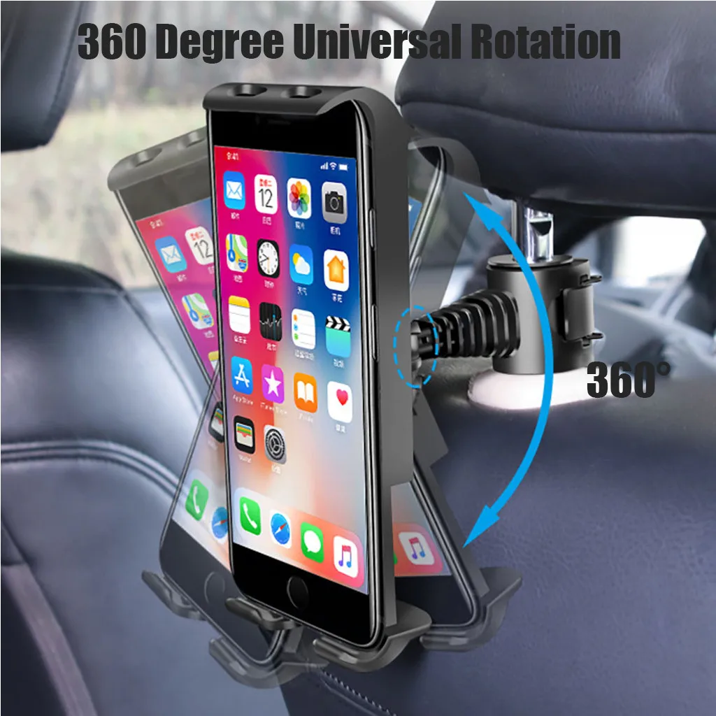 360 градусов Автомобильный держатель телефона на заднем сиденье планшет