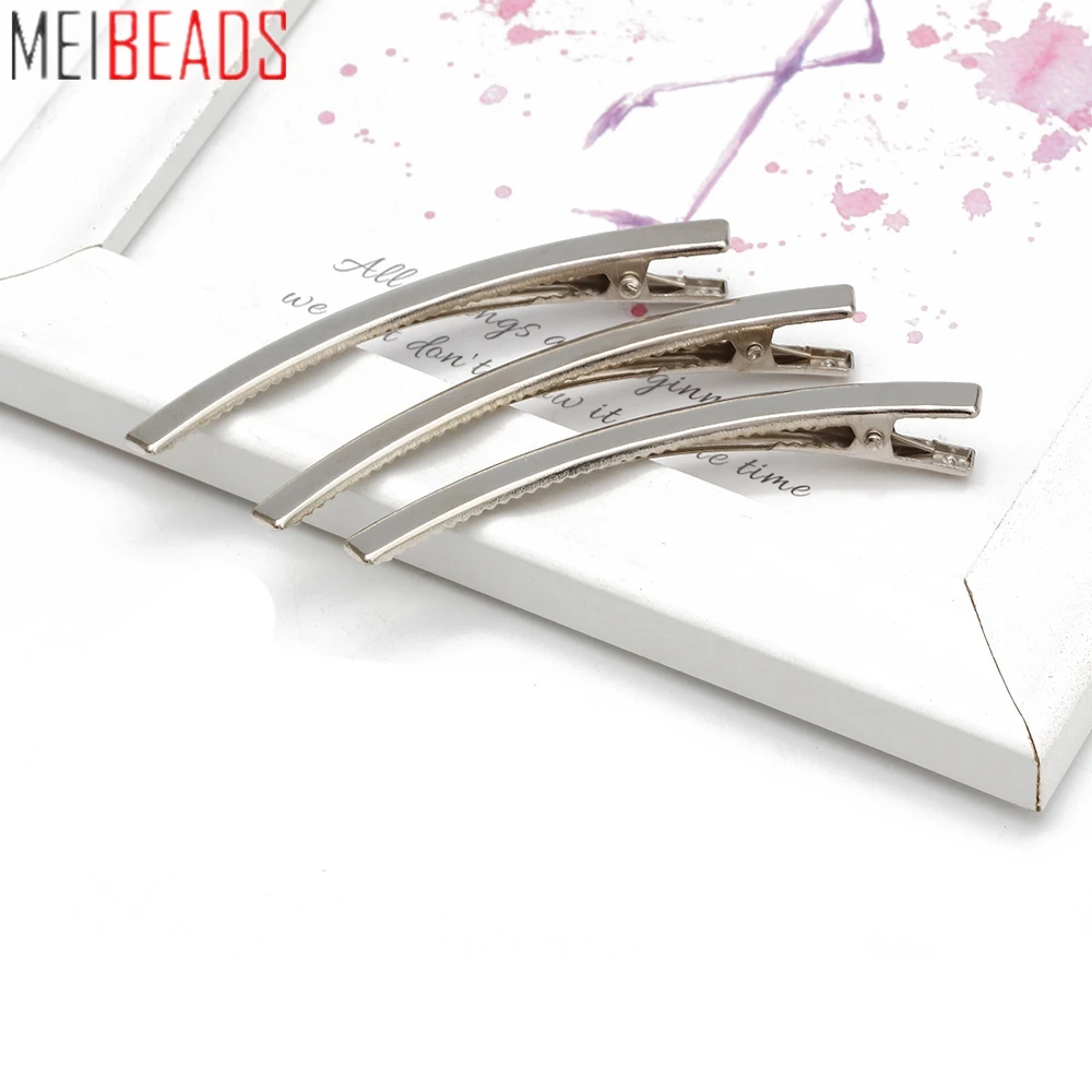 MEIBEADS 10 шт./лот 8 см изогнутая Заколка Утконос аксессуары для волос заколка бант