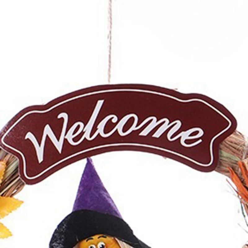 1 шт. большой декоративный реквизит на Хэллоуин венок чучело кулон ведьма кольцо