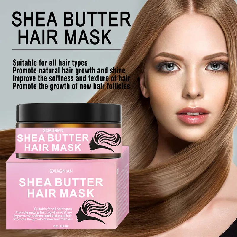 

Shea Butter Hair Mask Soft Nourishing Treatment Repair Damage Restore Deep Hair Root Treatment For Silky Hair Mask Care 100ml