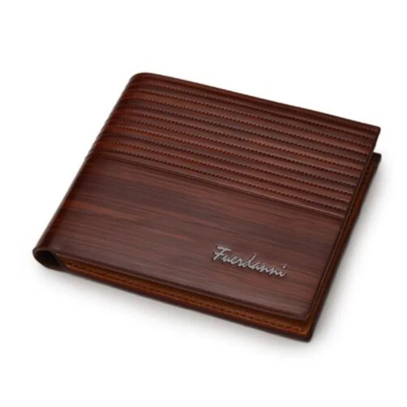 Prettyzys мужской кожаный брендовый Роскошный кошелек короткие тонкие мужские