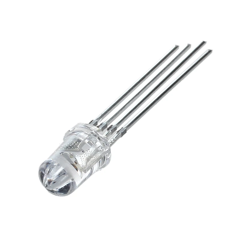 

100 pcs 5mm 4 pin RGB LED Common Anode Red Green Blue