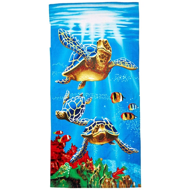 Модное полотенце для душа с принтом морской черепахи из Морского океана банное