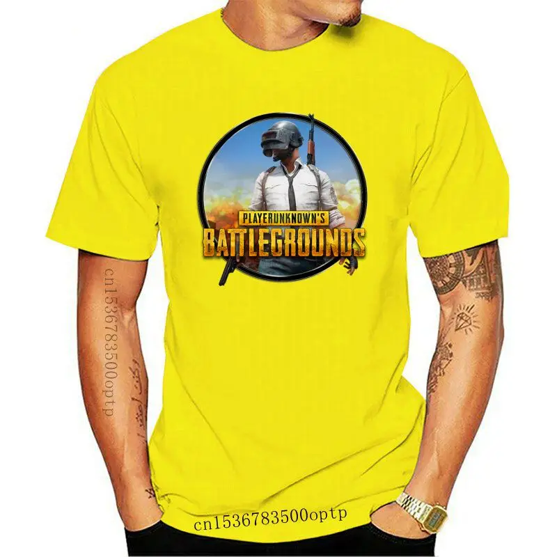 

New Men Fashion Pubg Printing T-shirt Fit Short Sleeve Round Neck Cotton Looes Tops