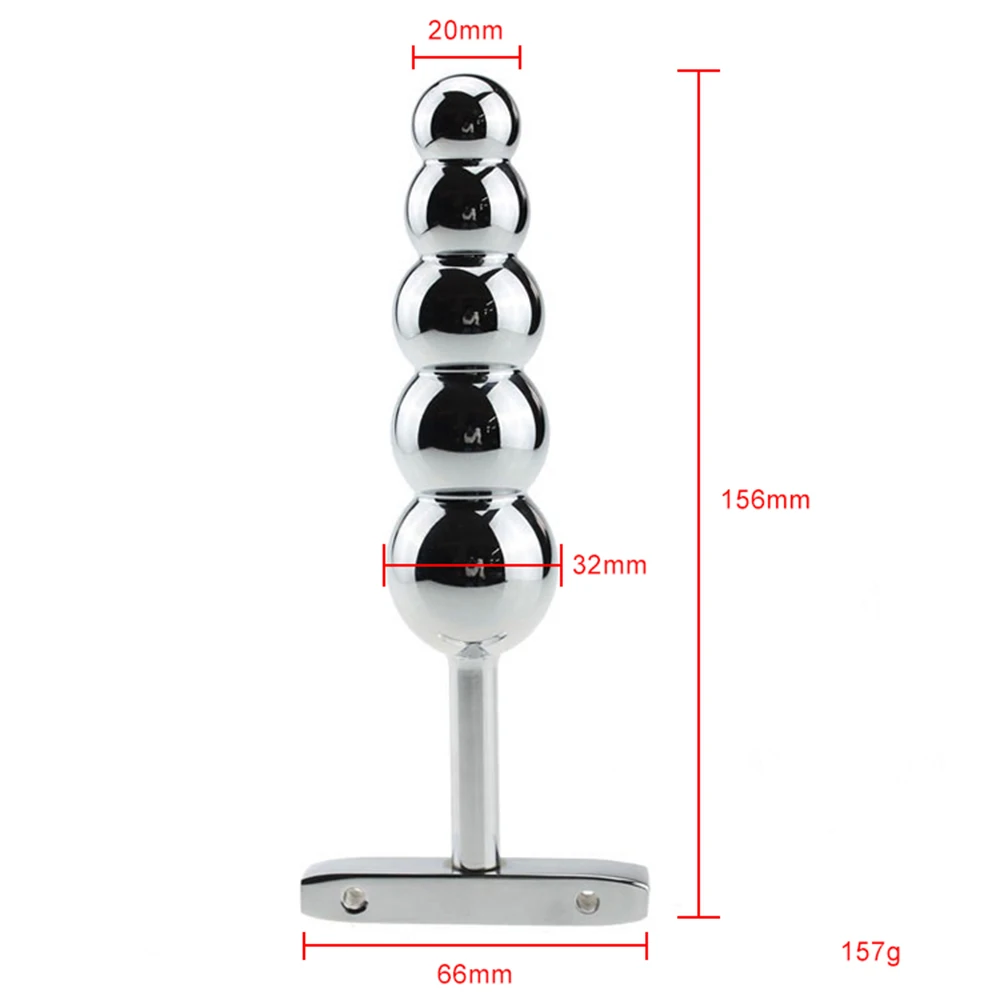 Stainless Steel Butt Plug Large Metal 5 Beads Sex Products Anal Adult Dildo Prostate Toys Shop For Women Men | Красота и здоровье