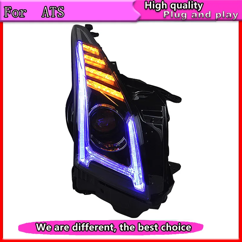 

car Styling for Cadillac ATS LED Headlight 2014-2018 For ATS ALL LED DRL head light Accessories hid kit led turn signal