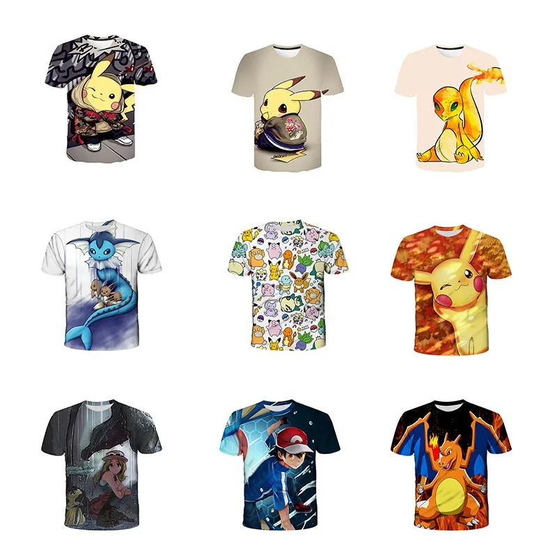 

Pokemon T-shirt Boys Children Girls Tops T-shirts Baby Clothes Short Sleeve Girls Shirts Children's t-shirt Oversized t-shirt