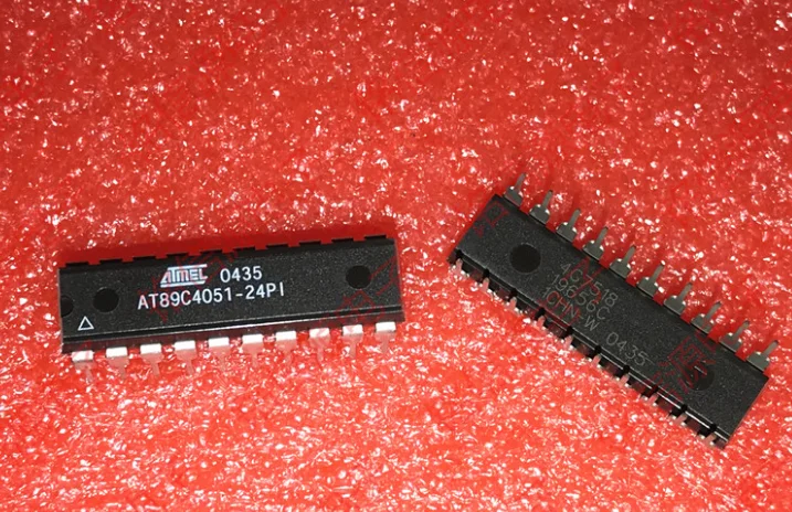 Mxy 10 шт./лот AT89C4051-24PI AT89C4051 DIP IC MCU 8BIT 4KB FLASH 20DIP | Электронные компоненты и