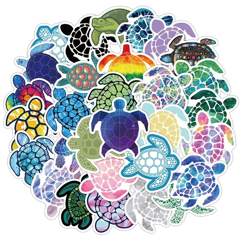 41 шт. милые цветные наклейки с черепахой в виде морской черепахи для